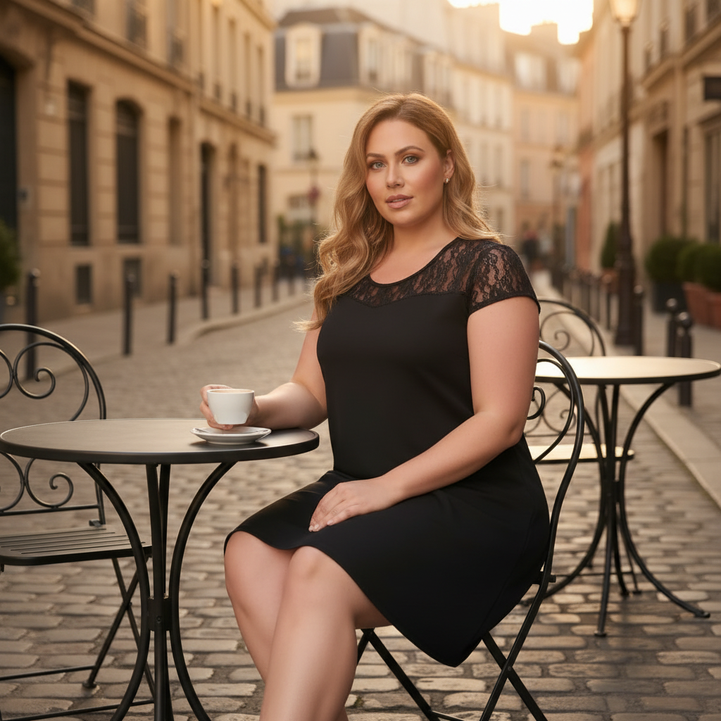 Black Lace Dress - European Café Lifestyle