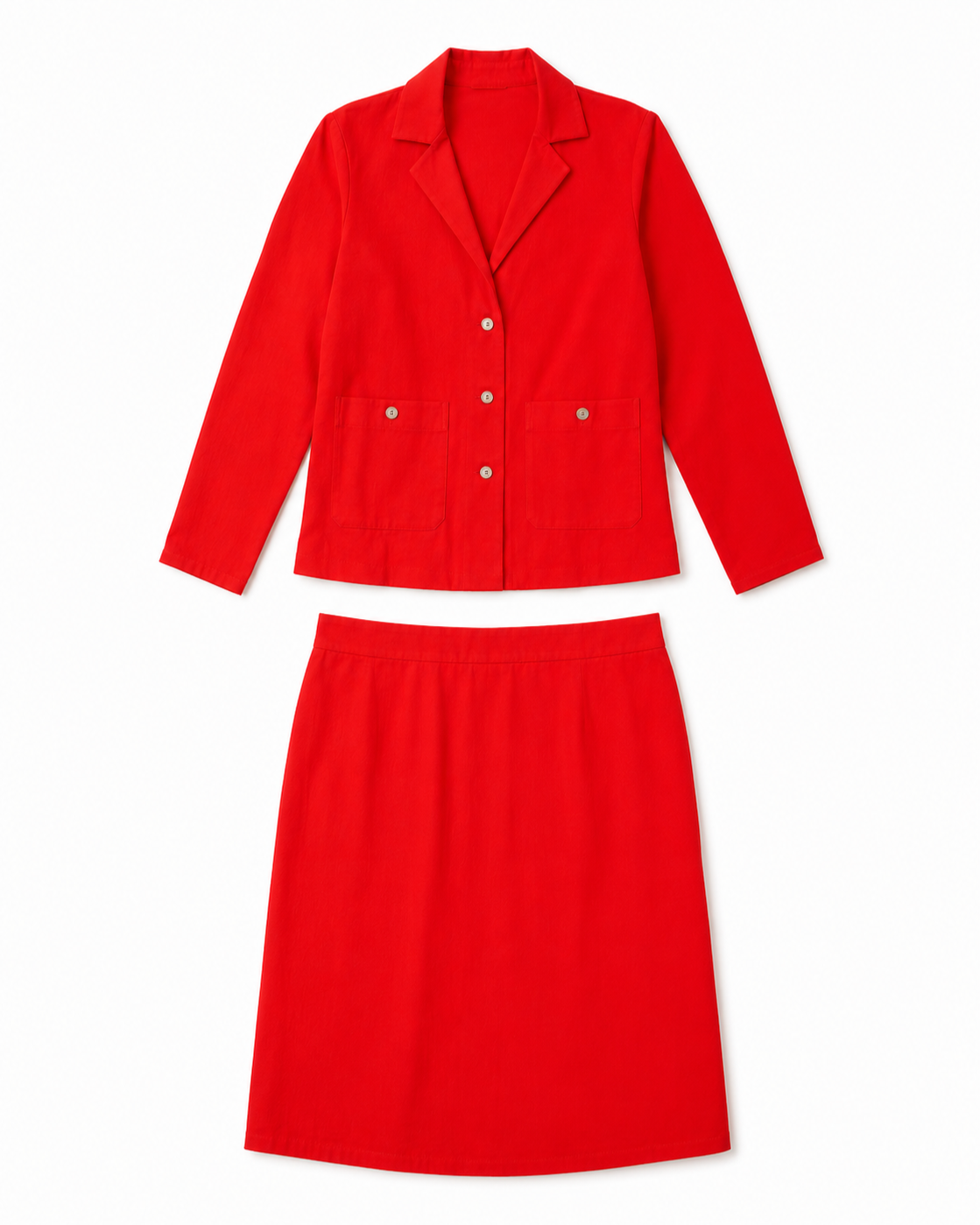 Red 2pc Plus Size Executive Suit
