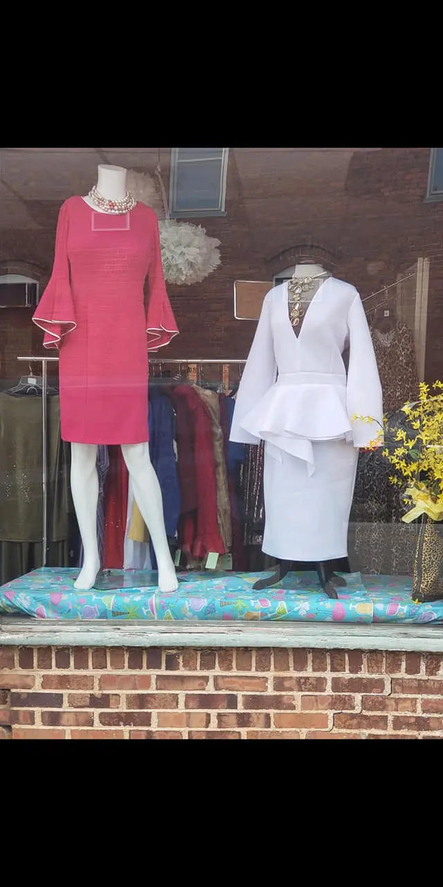 3XL  Figure Flattering Plus size ,White Peplum Dress Fashioned For U