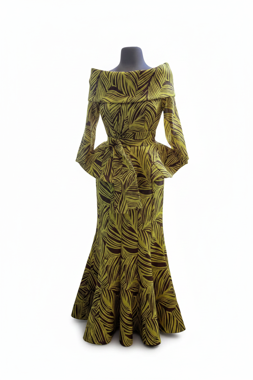 African Print Skirt Set - Even Hemline