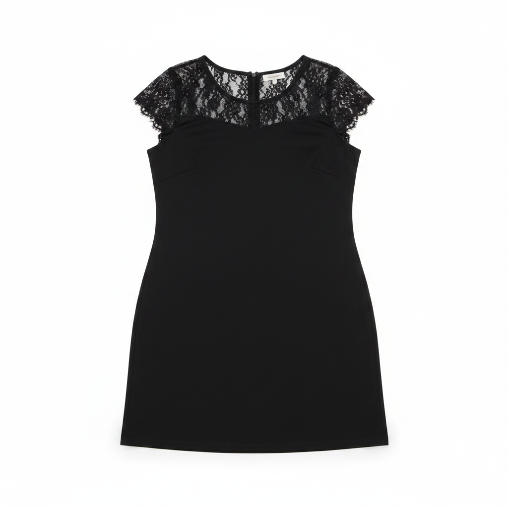 Black Lace Dress - Flat Lay