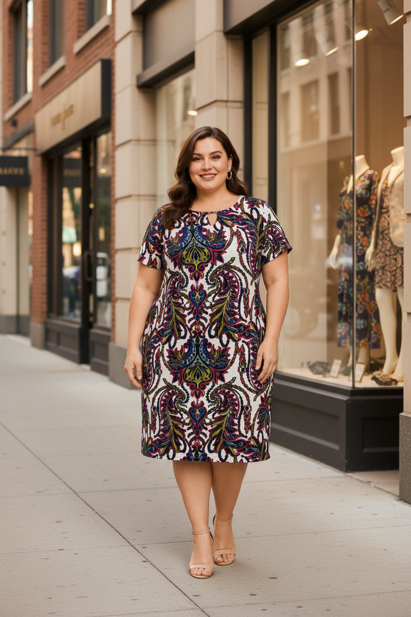 Paisley Dress Urban Street Lifestyle